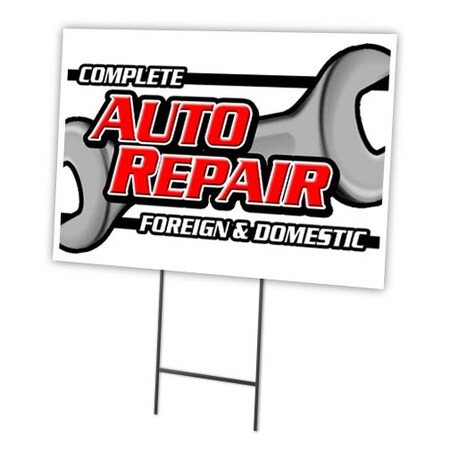Signmission Complete Auto Rep F&D Yard & Stake outdoor plastic coroplast window, C-1216-DS-Complete Auto Rep F&D C-1216-DS-Complete Auto Rep F&D
